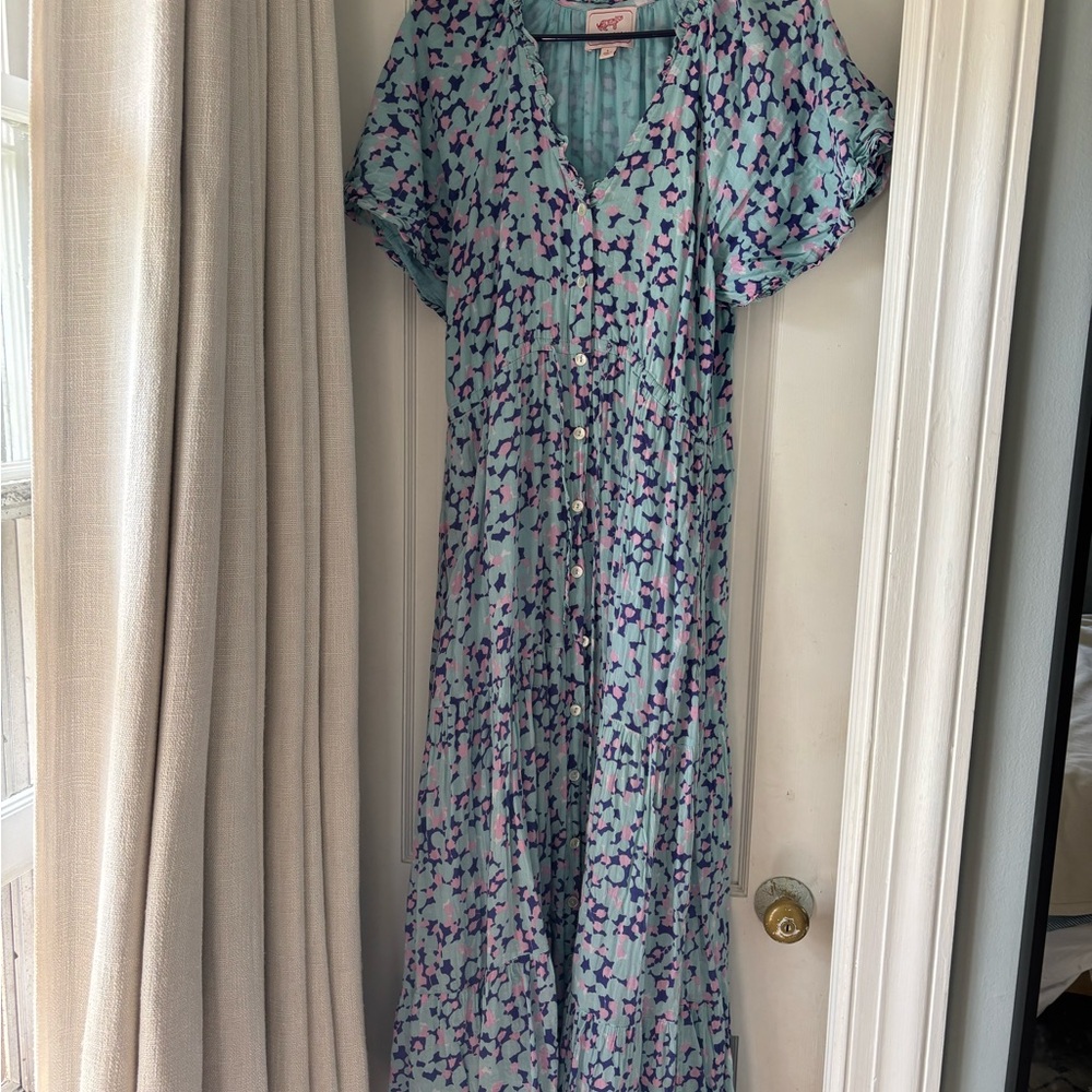 Banjanan Blue and Purple Floral Maxi Dress